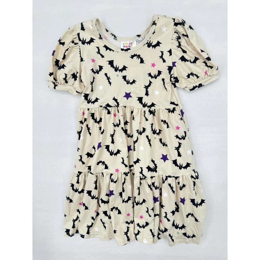 DotDotSmile Girls Dress Size 7 Bats and Stars Print New with Tags